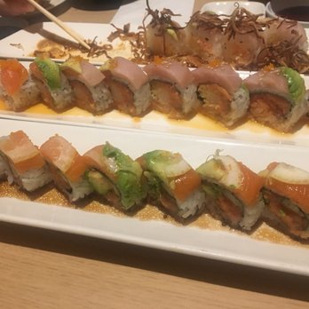Sushi Enya - Pasadena - Lemon Roll, W. Dragon, & Fried Albacore. Yum, yum, & yum! - Sushi Bars Near Me - Pasadena, California