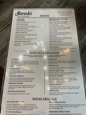 Menu photo 8 Sarah's on Central Eureka, MO