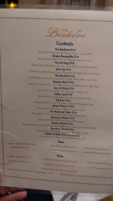 Menu photo 7 The Beehive San Francisco, CA