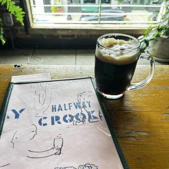 Halfway Crooks Beer - Inside the brewery -- friend and I got the cerné pivo a black lager that was surprisingly lighter than expected! - Breweries Near Me - Atlanta, Georgia Halfway Crooks Beer - Inside the brewery -- friend and I got the cerné pivo a black lager that was surprisingly lighter than expected! - Breweries Near Me - Atlanta, Georgia