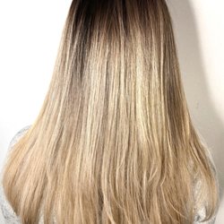 Hair By Chelsea Long - Blondie on naturally very dark hair