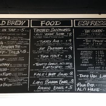 Ali'i Coffee - Honolulu - The menu from the best coffee shop on the island - Coffee & Tea Near Me - Honolulu, Hawaii