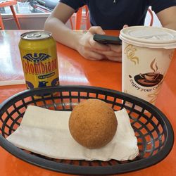 Los Marinillos - and Bunuelos! Colombiana soda lata Colombiana soda lata