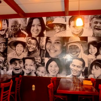 Smile Cafe - Lots of smiles on the wall - Thai Near Me - Philadelphia, Pennsylvania