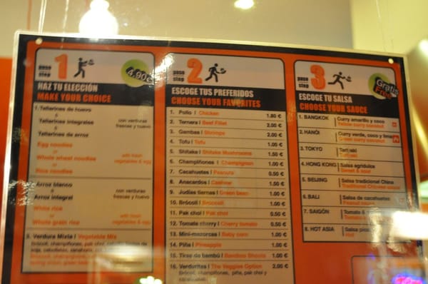 Menu photo 2 Wok to Walk Madrid, M Menu photo 2 Wok to Walk Madrid, M