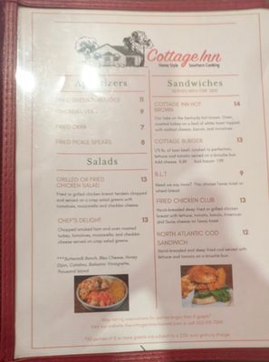 Menu photo 3 Cottage Inn Louisville, KY