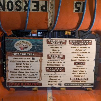 DJ's Clam Shack - Menu 12/2024 - Seafood Near Me - St. Augustine, Florida
