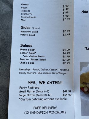 Menu photo 2 The Sandwich Spot Simi Valley, CA Menu photo 2 The Sandwich Spot Simi Valley, CA