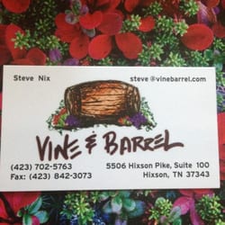 Vine and Barrel - Phone number Location Logo