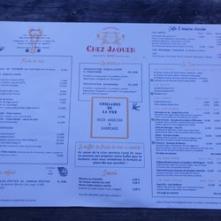 Dégustation Chez Jaouen - Carte Chez Jaouen