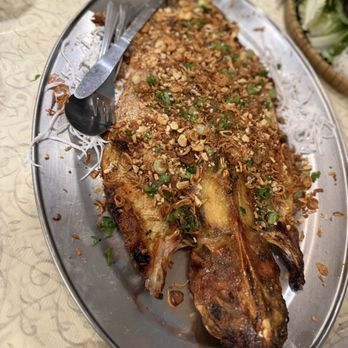 Saigon Kitchen - Cá Quay Dừa Xiêm. Crispy roasted cat fish. Very delicious! - Vietnamese Near Me - San Jose, California
