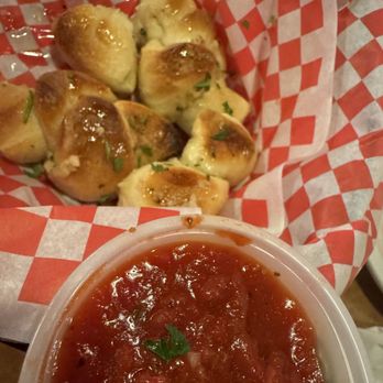 Vito's Italian Kitchen - Garlic Knots with Marinara. - Italian Near Me - Harrisonburg, Virginia