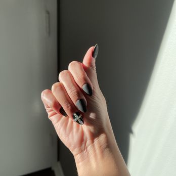 Vivian Nail Spa - Dip powder with matte topcoat and rhinestones - Nail Salons Near Me - Springfield, Virginia Vivian Nail Spa - Dip powder with matte topcoat and rhinestones - Nail Salons Near Me - Springfield, Virginia
