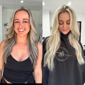 Roots and Rows Hair - Before extensions and after. Color also by Megan. - Hair Stylists Near Me - Winter Park, Florida Roots and Rows Hair - Before extensions and after. Color also by Megan. - Hair Stylists Near Me - Winter Park, Florida