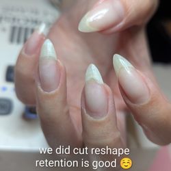 NailSpace By Sophie - Did a cut down and reshape this is a 4week structure gel retention is good