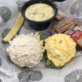 Chicken Salad Chick - Classic chicken salad, a scoop of egg salad and the chicken and artichoke Florentine soup. - Southern Near Me - Seminole, Florida Chicken Salad Chick - Classic chicken salad, a scoop of egg salad and the chicken and artichoke Florentine soup. - Southern Near Me - Seminole, Florida