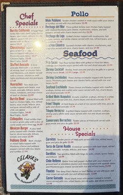 Menu photo 1 Celaya's Mexican Restaurant & Cantina Houston, TX Menu photo 1 Celaya's Mexican Restaurant & Cantina Houston, TX