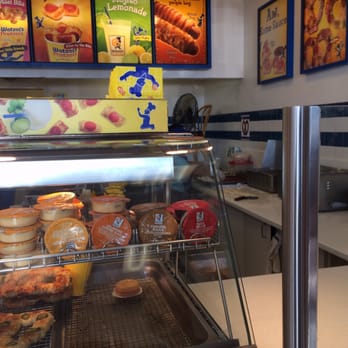 Wetzel's Pretzels - See the fan in the chair kind it tic tac.  It was hot in here but the doors were open and the flies were all over. - Pretzels Near Me - Camarillo, California