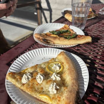 Dough Cheese Sauce - A slice of white and a slice of the tri-state - Pizza Near Me - Reno, Nevada