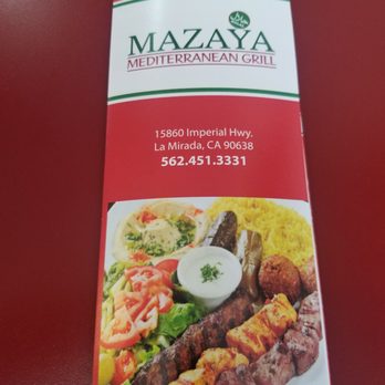 MAZAYA - Menu - Mediterranean Near Me - La Mirada, California