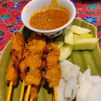 Malay Restaurant - Satay Chicken with Peanut Sauce - Malaysian Near Me - Flushing, New York