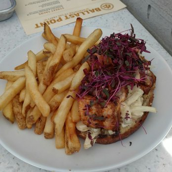 Ballast Point Brewing Long Beach - Open faced albacore sandwich - Breweries Near Me - Long Beach, California Ballast Point Brewing Long Beach - Open faced albacore sandwich - Breweries Near Me - Long Beach, California