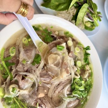 Pho Cow Cali - Large Well done Steak Flank , Brisket & Tendon soup - Vietnamese Near Me - La Jolla, California Pho Cow Cali - Large Well done Steak Flank , Brisket & Tendon soup - Vietnamese Near Me - La Jolla, California