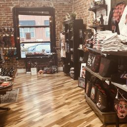 One side of the shop looking in from the coffee shop