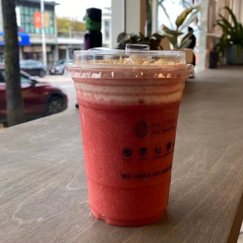 NUTTEA - Strawberry tea with nut cream - Vegan Near Me - Vancouver, British Columbia
