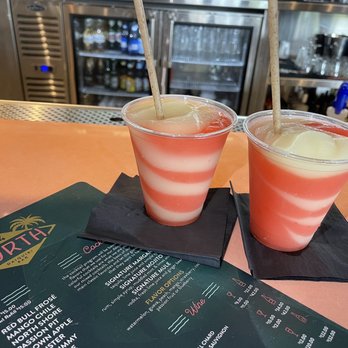 14 North Daiquiri Bar - Crown apple and red gummy - Cocktail Bars Near Me - Dania Beach, Florida