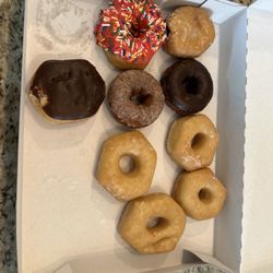 Shipley Do-Nuts - Example of what our donuts looked like this morning. A dozen of their donuts used to barely fit in the box.