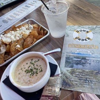 Down Under Restaurant - She crab soup and blue cheese chips - Seafood Near Me - Fernandina Beach, Florida