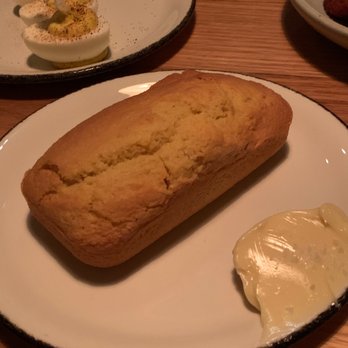 Alta Adams - cornbread wit deviled eggs in the background - New American Near Me - Los Angeles, California Alta Adams - cornbread wit deviled eggs in the background - New American Near Me - Los Angeles, California