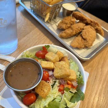 Uinta Brewing - Side salad & chicken tenders with fries - Breweries Near Me - Salt Lake City, Utah Uinta Brewing - Side salad & chicken tenders with fries - Breweries Near Me - Salt Lake City, Utah