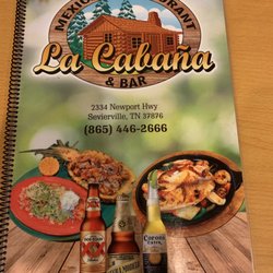 La Cabana & Bar - Front of menu