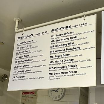 MomenTea Kitchen - Smoothie menu - Sushi Bars Near Me - New York, New York