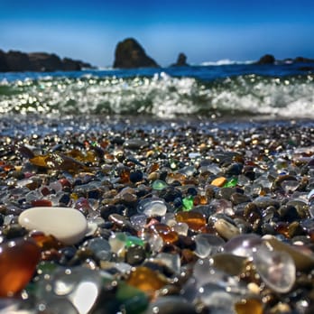 Glass Beach - That's right, there is lots of sea glass, just don't go to the main beach with the other hoards of tourists!! - Beaches Near Me Glass Beach - That's right, there is lots of sea glass, just don't go to the main beach with the other hoards of tourists!! - Beaches Near Me