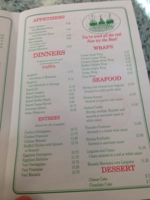 Menu photo 2 Tony's Pizzeria & Restaurant Cape May, NJ Menu photo 2 Tony's Pizzeria & Restaurant Cape May, NJ