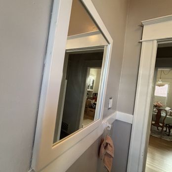 Handyman Hub - The mirror was not supposed to be painted. Looks the same on other side! - Handyman Near Me - Westminster, Colorado Handyman Hub - The mirror was not supposed to be painted. Looks the same on other side! - Handyman Near Me - Westminster, Colorado