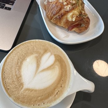 Roosevelt Coffee - Lavender latte and ham and cheese croissant - Cafes Near Me - Irvine, California Roosevelt Coffee - Lavender latte and ham and cheese croissant - Cafes Near Me - Irvine, California