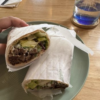 Just Falafel Vegan Cafe - Gyro Wrap - Vegan Near Me - Houston, Texas