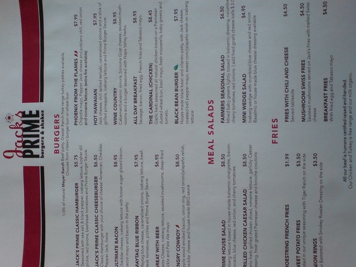 Jack's Prime Burgers & Shakes