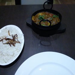 Bollywood Fusion - An Hasira Khari - in the menu as "Minted lamb cooked with lemon juice & special spice mixture in part a unique flavour