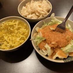 Kyoto - Salad with ginger dressing and egg drop soup