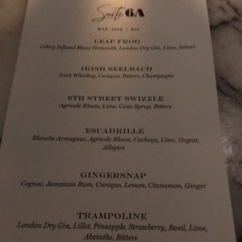 Suite 6A - a close up of the menu - Cocktail Bars Near Me - Denver, Colorado