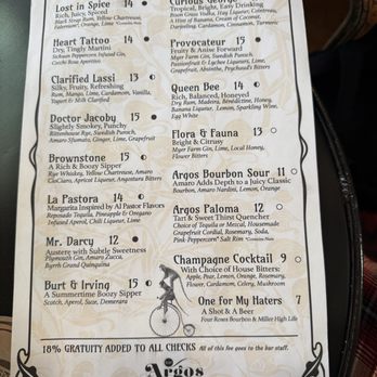 Bar Argos - Cocktail Bars Near Me - Ithaca, New York