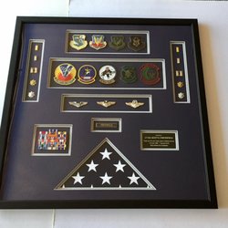 Custom Framing & Design - USAF Retirement Shadowbox