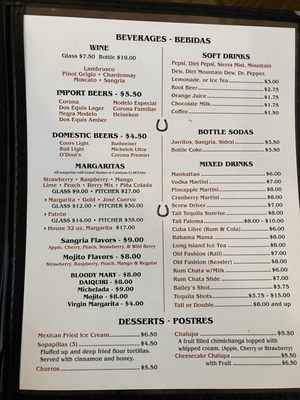 Menu photo 1 El Rancho Viejo Sheboygan Falls, WI