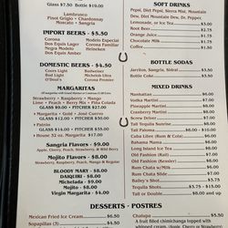 El Rancho Viejo - The menu