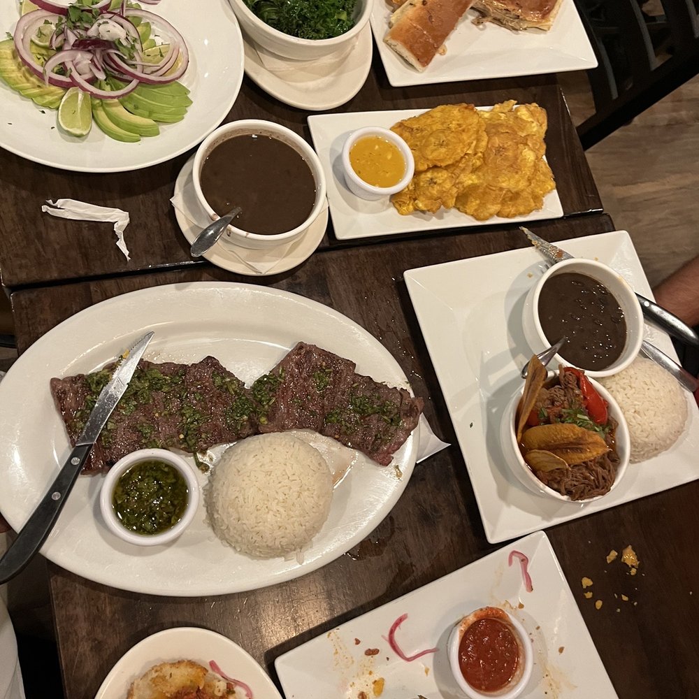 Chango Kitchen - Churrasco con Chimichurri, avocado salad, Ropa Vieja, Tostones, and kale. all good. kale was my favorite. - Latin American Near Me - Hoboken, New Jersey Chango Kitchen - Churrasco con Chimichurri, avocado salad, Ropa Vieja, Tostones, and kale. all good. kale was my favorite. - Latin American Near Me - Hoboken, New Jersey